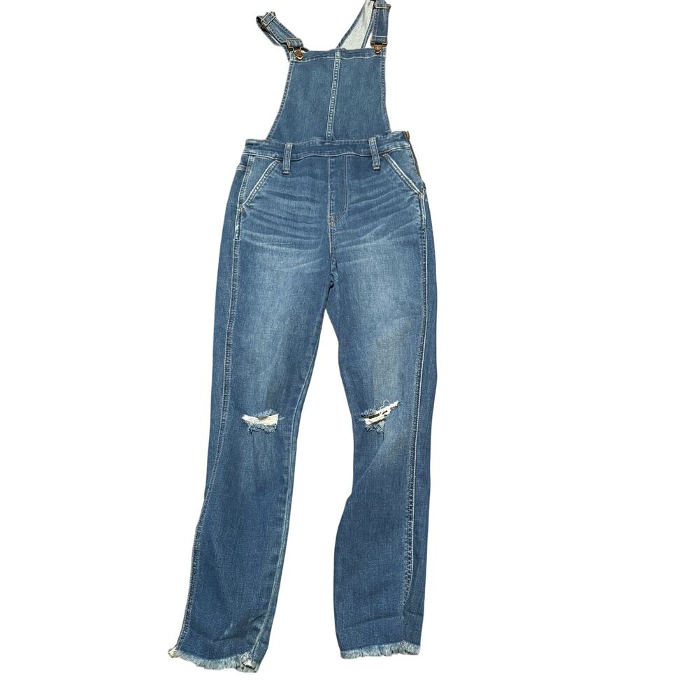 Madewell Roadtripper Overalls, Distressed Raw Hem Stretch, Women's Small - Picture 10 of 11